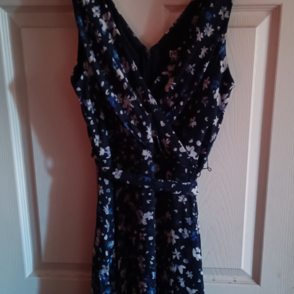 DKNY Navy Floral Dress